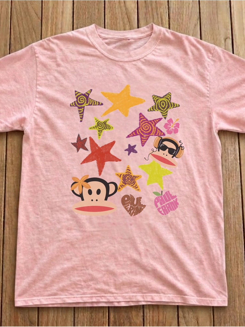 Paul Frank Pink Tee with Multicolor Star